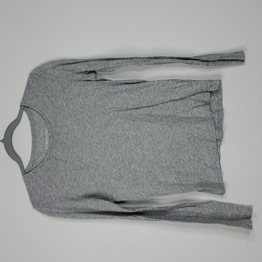 Everlane Pima Cotton Heather Gray Long Sleeve Tee